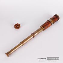 India imported pure copper European luxury hand-held simple monocular telescope Study office soft assembly decoration ornaments