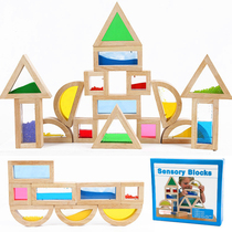 Foreign trade original single childrens toys treasure rainbow building blocks Color Acrylic puzzle puzzle game early learning aids gift