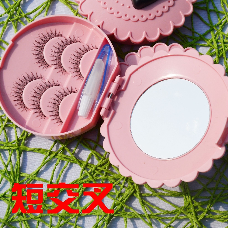 Nhật Bản và Hàn Quốc Đài Loan handmade lông mi giả trang điểm nude tự nhiên 3 cặp 021 ba bộ mi giả 3d