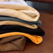 2020 soft waxy cashmere small high collar ladies bottoming shirt love