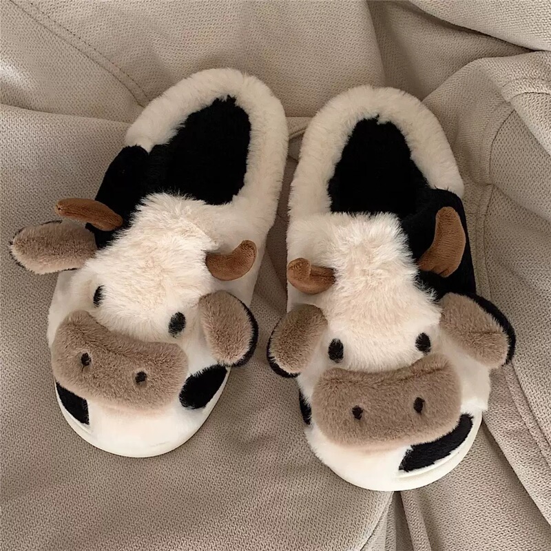 Furry Slippers for Men, Cartoon Winter Cotton Shoes for Outdoor Wear, New Thick-Soled Half-Slip Slippers for Couples, Plush Cotton Slippers for Women Furry Slippers for Men, Cartoon Winter Cotton Shoes for Outdoor Wear, New Thick-Soled Half-Slip Slippers for Couples, Plush Cotton Slippers for Women
