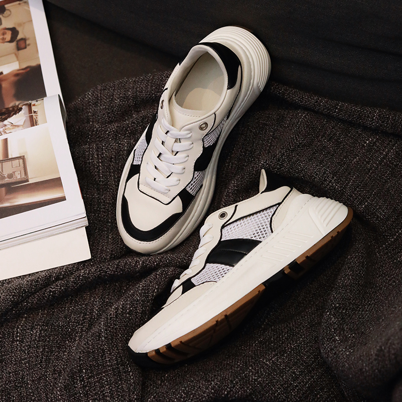 ALEX SARAins net red with breathable hollow Torre shoes 2021 early spring new color matching thick bottom sneakers