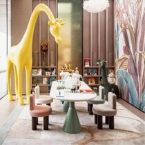 Sales office childrens area table and chair combination library reading stool childrens playground entertainment area handmade tables and chairs customization