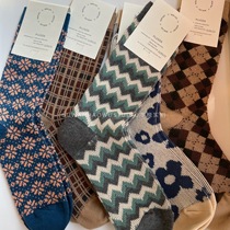 Beauty ~ Got) Department of Japanese Silo Socks College Retro Inren Wind Heaps Stocking Stockings Stockings Stockings