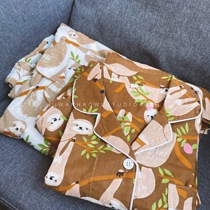 Export foreign trade cross-border) day single sloth couple double cotton gauze cartoon Spring and Autumn Home clothing pajamas