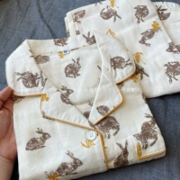 Кролик, лонгслив, нарукавники, японский комплект, пижама, подходит для весны и осени