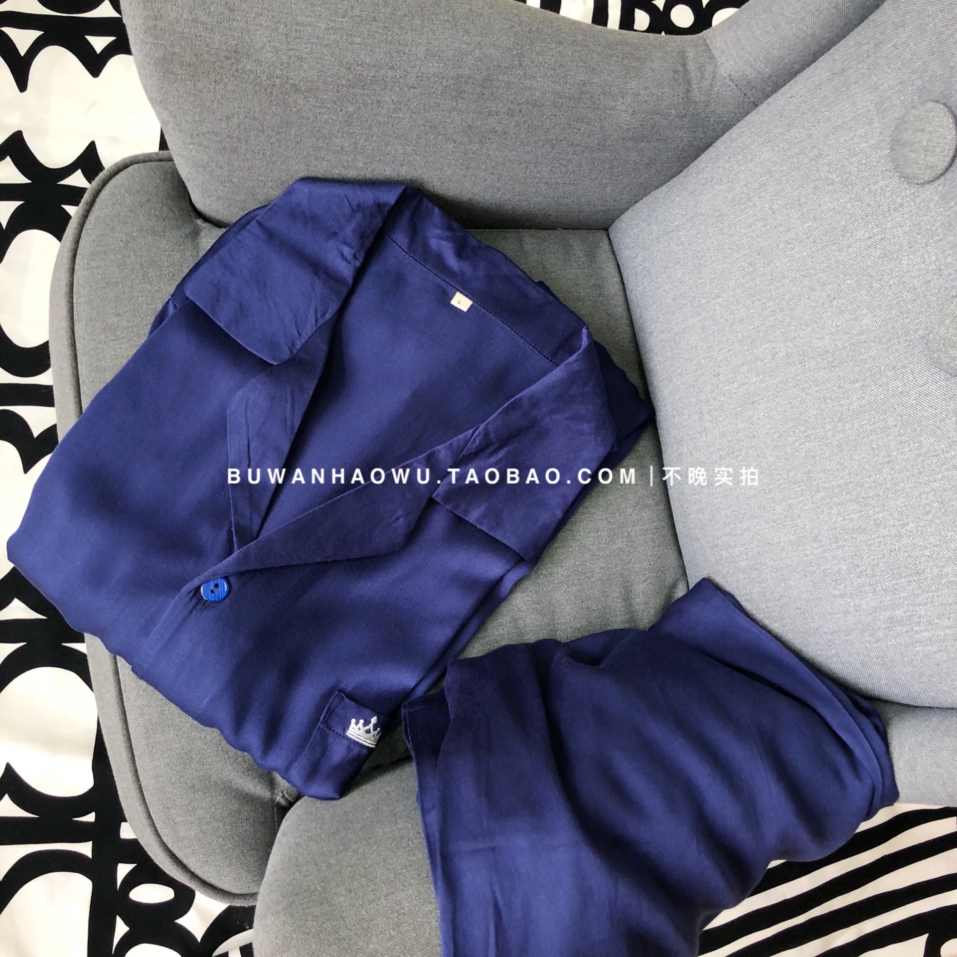 Foreign trade original factory) hard goods O home original single men's solid color thief Foreign school thief comfortable human cotton satin pajamas home clothes