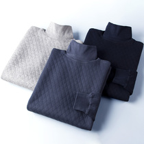 Mid-high-collar lingerie for men thickened warm blouses Seniors Autumn Clothes Pure Cotton Clips Cotton Undershirt Longsleeve Winter