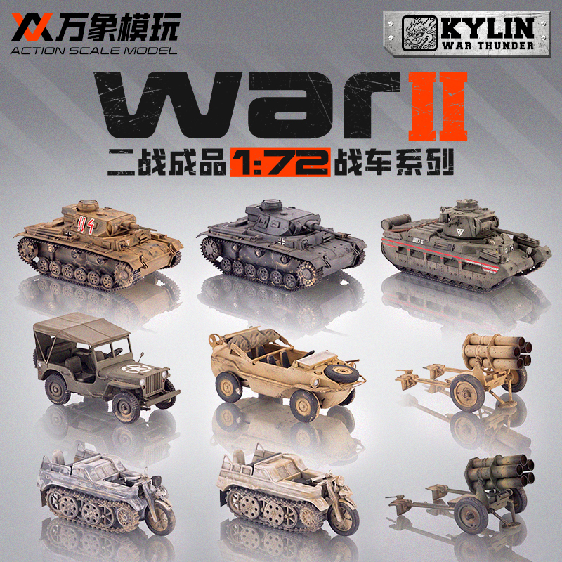 【Model Collection-1:72 Finished Tank Artillery】World War Ii Tanks Type 1, Type 2, Type 3, Is2, Opel T34