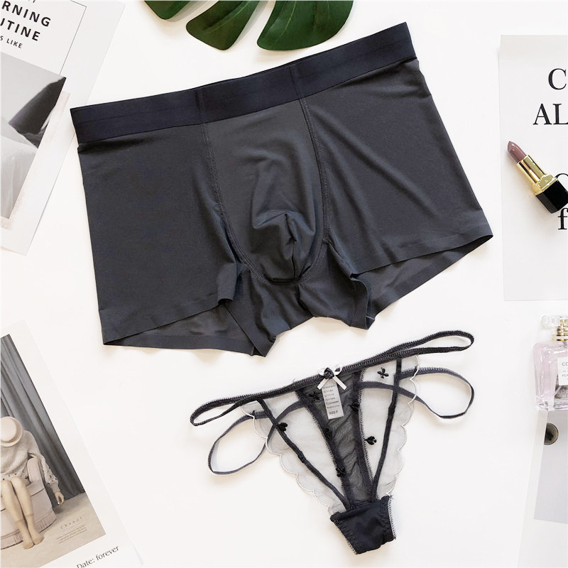 New ice wire sexy couple underwear panties lace sexy passion a pair of underwear set pure cotton