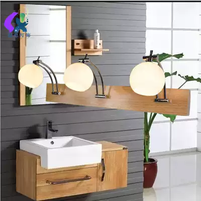 Chinese style solid wood mirror cabinet front lamp mirror cabinet lamp makeup lamp bathroom lamp waterproof anti-fog lamp