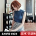 Áo không tay nữ mùa hè 2019 Mới áo vest cổ cao Dệt kim tay áo Slim nửa cổ không tay áo len nữ Vòng cổ áo len