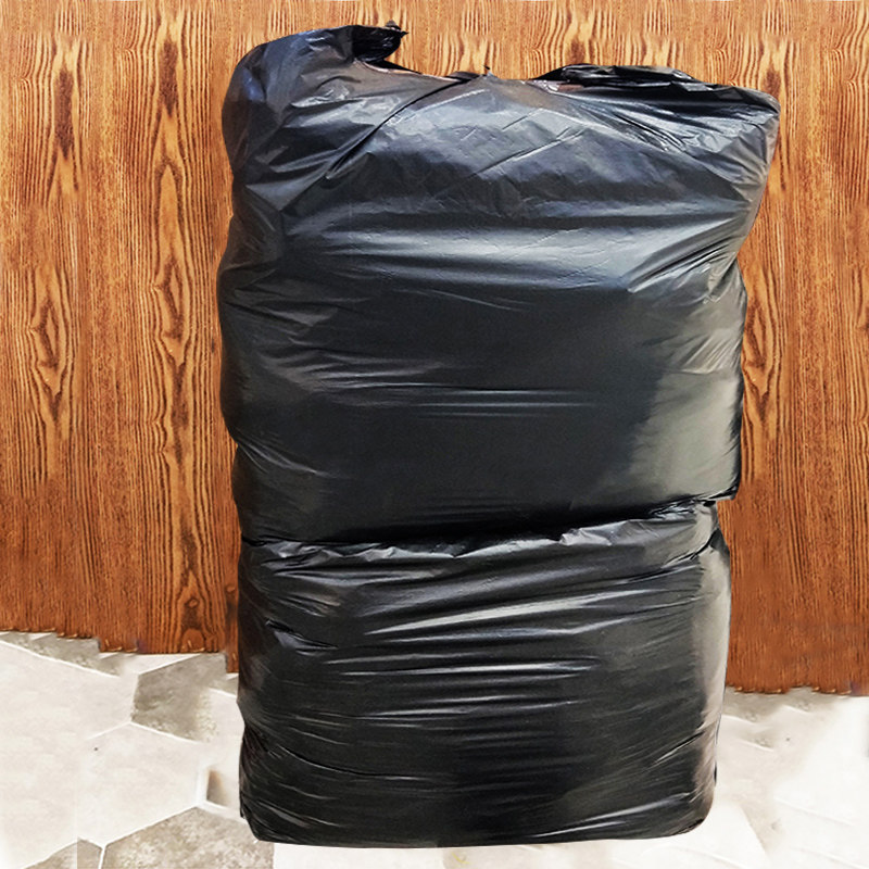 Oversized black plastic bag garbage bag thickened mites sun quilt portable clothing packaging moving vest bag