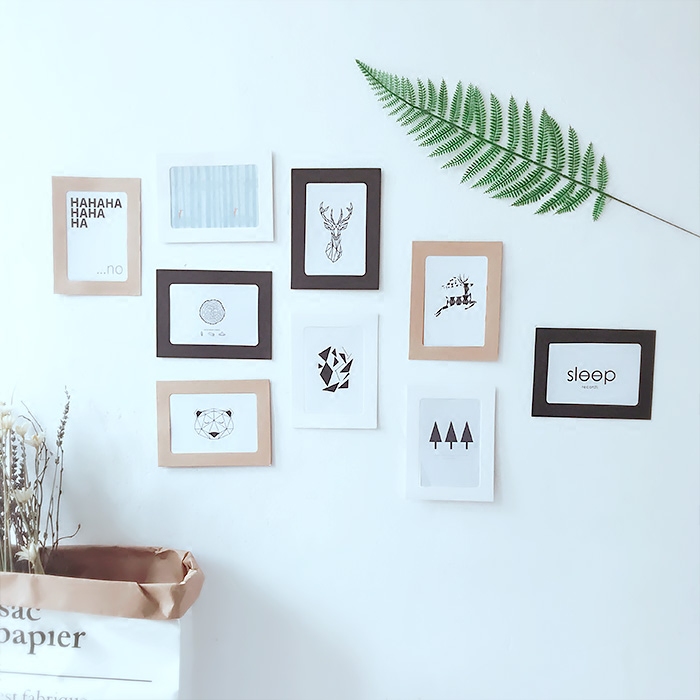 Dormitory Rooms Ins Composition Photo Wall Patch Hemp Rope Clip Hanging Creative Nursery Wall Decorative Photo Frame