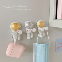 Astronaut hook strong glue wall no trace punch-free bluetooth headset cartoon hook door key sticky hook