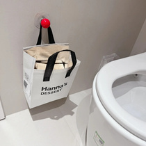 Own a home without a trash can. Garbage rack to hang plastic bags. Artifact hanger. Toilet garbage bag storage hook.