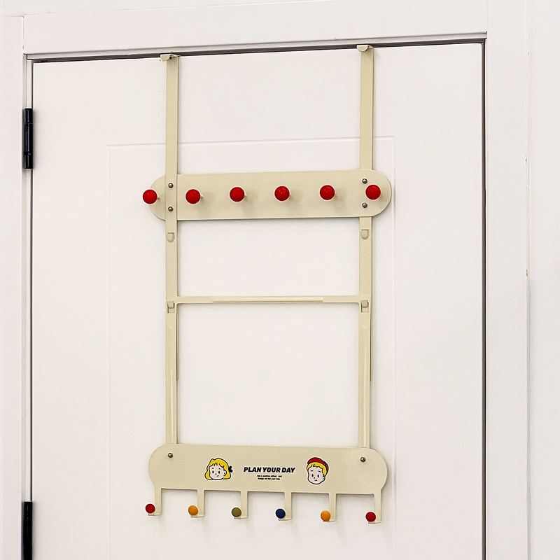 Over-The-Door Hook, Over-The-Door Clothes Rack, Clothes Hook for Bedroom, No-Drill, Extendable, Adjustable, Heavy-Duty Storage Rack