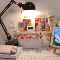 ins unprinted wind dormitory desk raised shelf storage artifact simple student desktop folding storage rack female