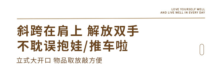高颜值妈咪包手提外出便携大容量奶瓶吸奶器收纳包轻便斜挎母婴包 — 9