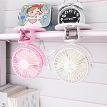 Mini three-gear small fan desktop mute portable bedside table Student Dormitory Charging USB Small Clip Fan
