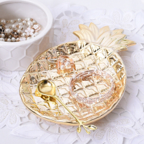 Gold ceramic Jewelry Plate Plated Pinewood Pan Nordic Wind Jewelry containing disc for display Jewelry Show disc