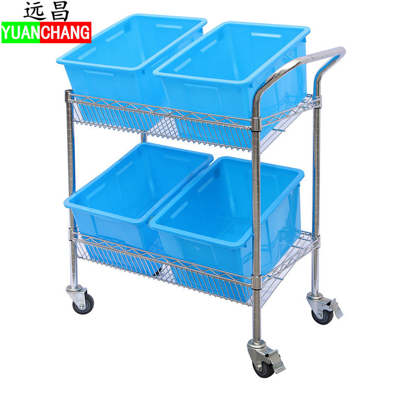 Two-story bevel with truck Oblique pocket delivery truck E-commerce logistics sorting truck Warehouse picking truck Mobile trolley