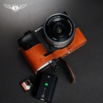 Taiwan TP leather sony sony A6600 camera bag a6600 leather cover cowhide protective cover handle accessories