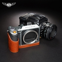 Handmade cowhide hasselk X1D II 50C camera bag x1d X1D2 leather case half set handle