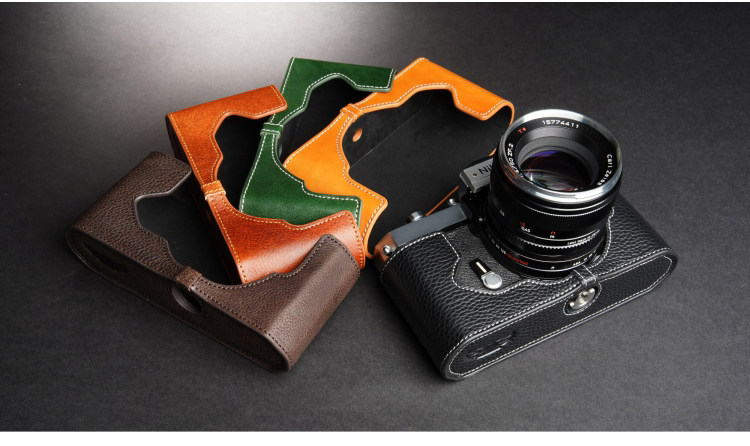 handwork Photo Camera Genuine leather cowhide Bag Body BOX Case