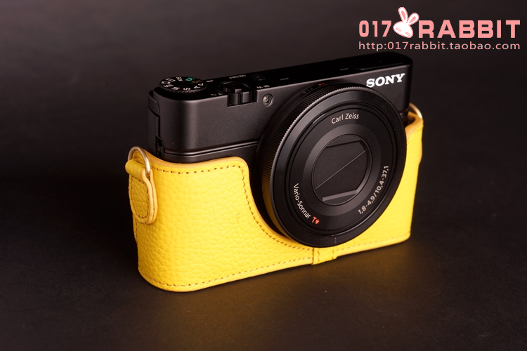 Đài Loan TP da đen thẻ gốc SONY Sony RX100 túi đựng máy ảnh cơ sở RX100 nửa bộ tay cầm bao da - Phụ kiện máy ảnh kỹ thuật số túi máy ảnh mirrorless