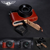 Taiwan TP Panasonic LX100 leather camera bag LX100 holster handle base handmade cowhide protective cover