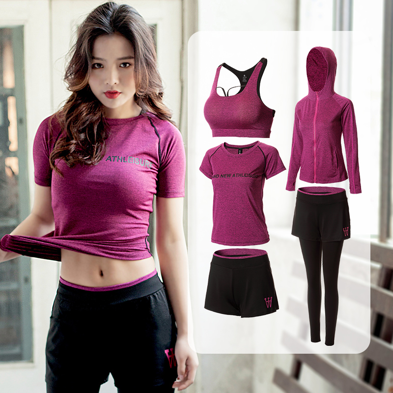 Fitness Room Sports Suit Women Summer Display Slim Running Speed Dry Beginners Fashion Sexy Professional Yoga Clothes Online Red