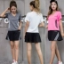 Váy tennis phù hợp với nữ mùa hè thể thao ngắn tay váy quần hai mảnh kích thước lớn nhanh khô cầu lông váy béo mm