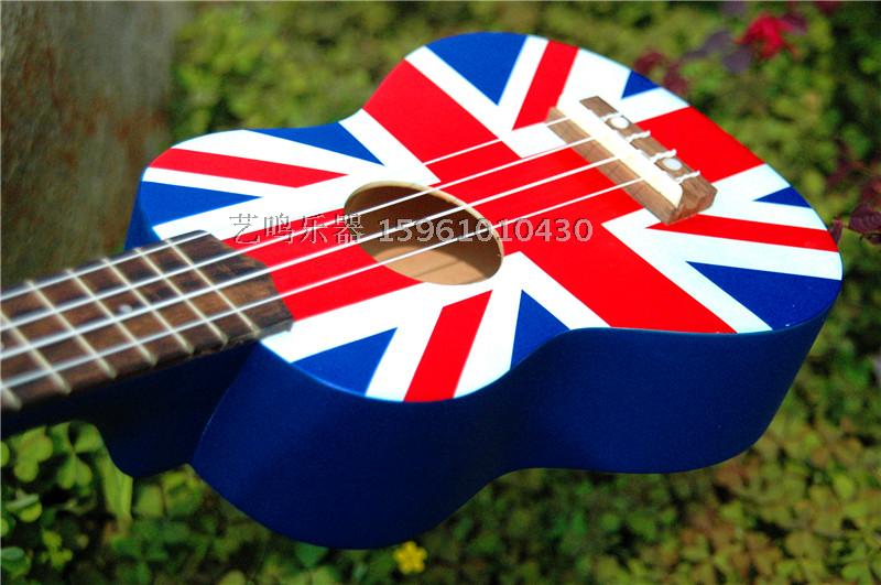 Yiming Nhạc cụ 21 inch Anh cờ xanh uklele ukulele ukulele nhỏ bốn dây đàn guitar - Nhạc cụ phương Tây guitar điện fender
