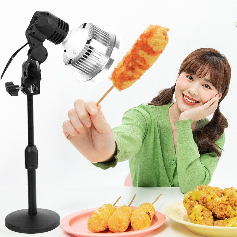 Suit gourmet photography beauty anchor fill light Live LED photography light tabletop overhead shooting mobile phone disc bracket