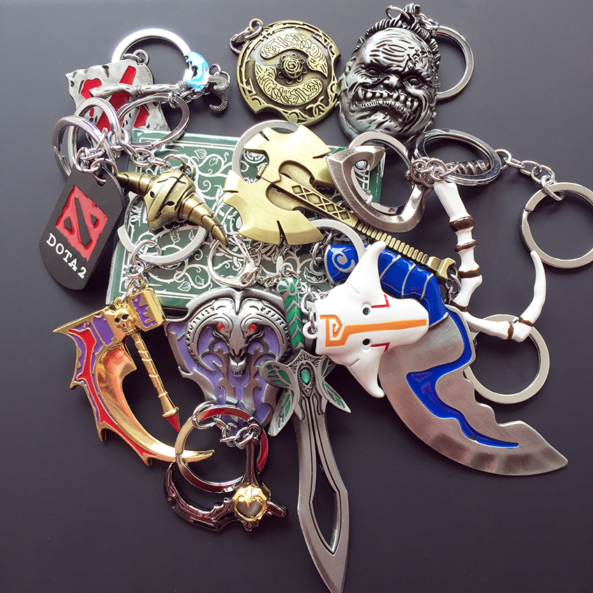 dota2 Model Weapons Knife Tower 2 Perimeter ti6 Monumental Shield Movie Magic BKB Sword Sacred Jumping Knife Ornament Key Buckle Pendant
