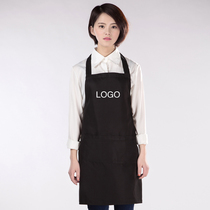 Male and female attendants Work anti-fouling apron Small work clothes barbershop Coffee Beauty hair Beauty salon Custom Inprint LOGO