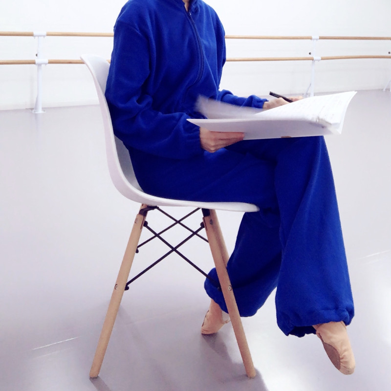 Warm dance suit thickened lint practice jumpsuit Warm suit Warm-up training pants Baby suit jumpsuit
