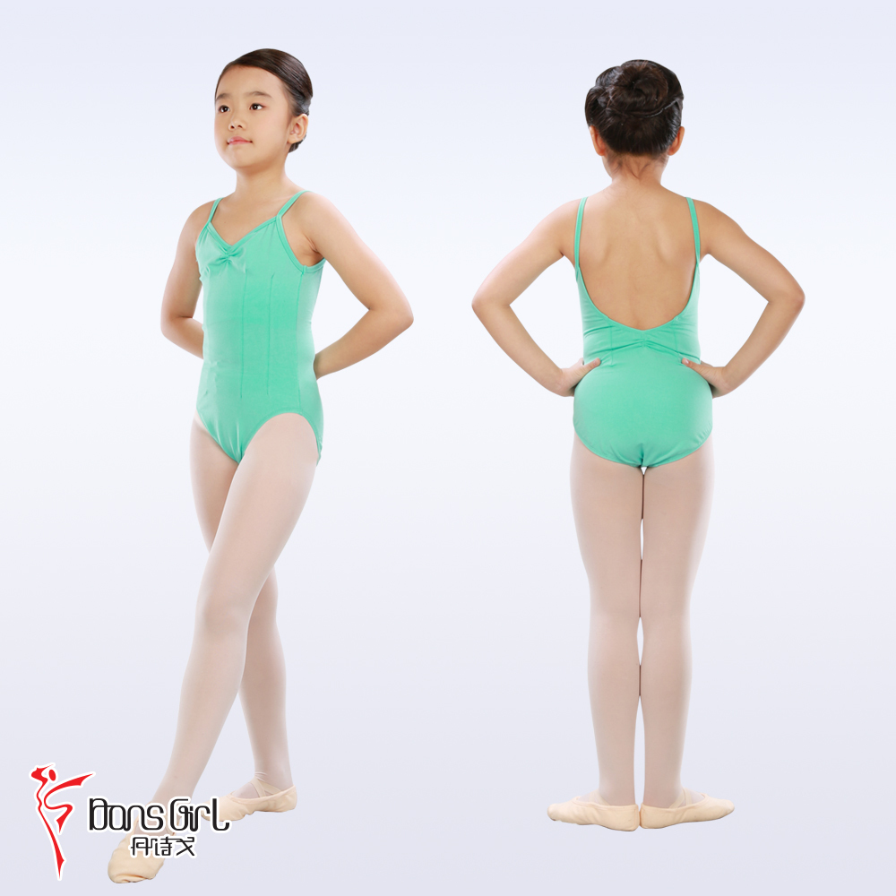 Danshige Children's Gymnastics Suit Training Suit 2162 Cotton Waist-Shut Single Suspender Body Suit Ballet Exercise Shape Body Suit