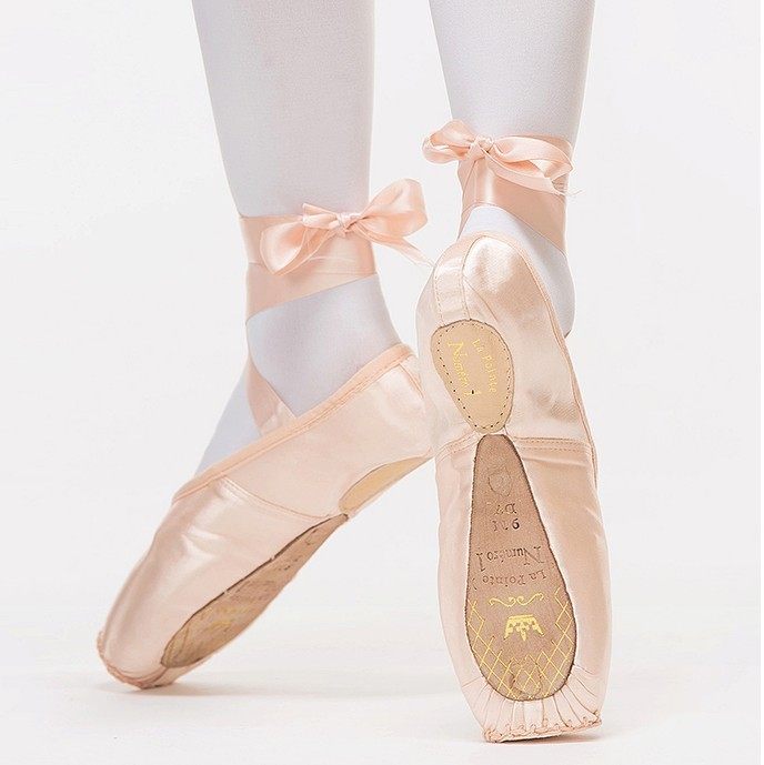 French three sand satin finish tips ballet shoes foot toe shoes pure handmade non-slip 3 4 bottom NO 1HSL
