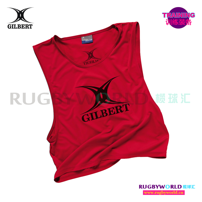 Gilbert Gilbert rugby team training vest quick-drying clothing short-sleeved children's training clothing No. Kan