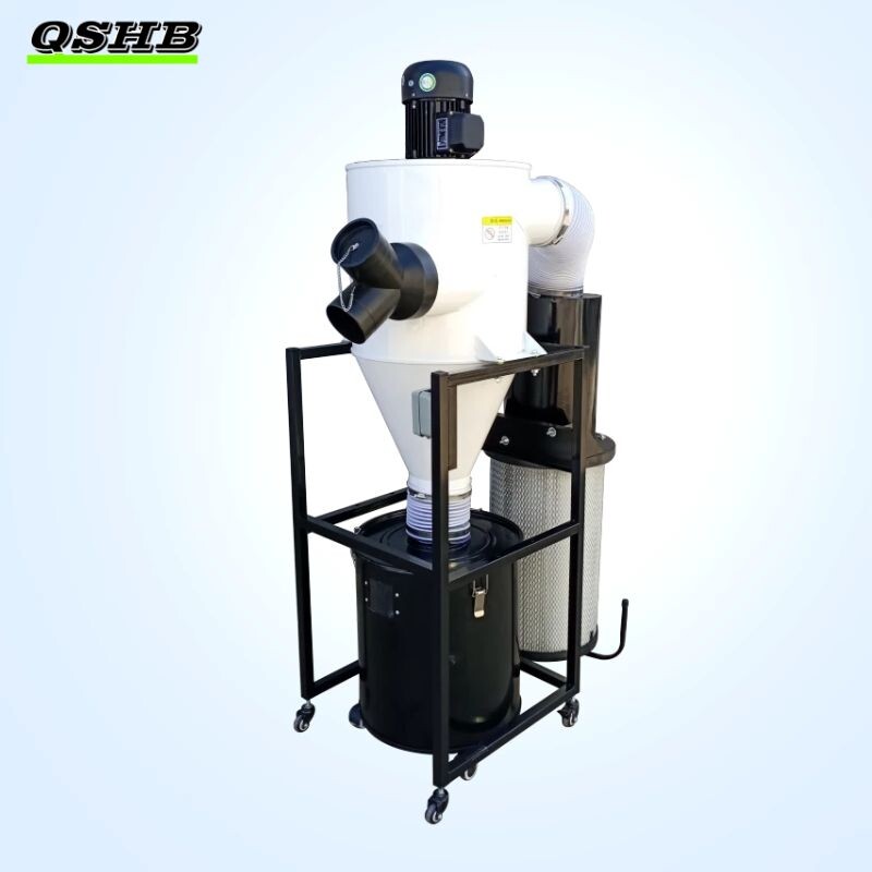 750W cyclone dust blower Bag dust collector Woodworking silent engraving machine Industrial mobile woodworking room vacuum cleaner