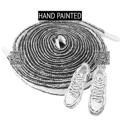 HP hand-painted custom diy sneakers color change high and low two-dimensional black stroke change color graffiti shoelaces