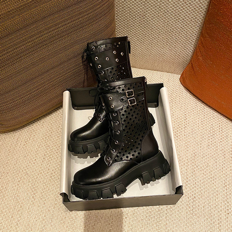 Breakthrough Martin Boots Summer Locomotive Boots Summer Breakthrough Breakthrough White Thin Boots