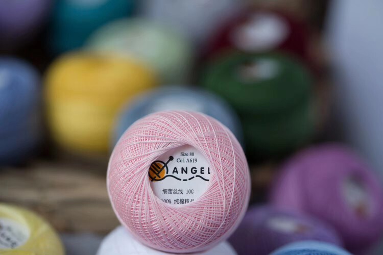 Micro Hook Angel Lace No. 80, No. 40 Thread, Extremely Fine Lace Crochet Thread, Micro Hook Flower Alternative Thread for Hand Knitting