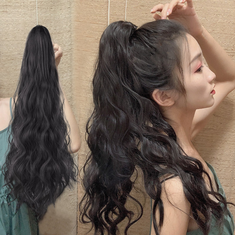 抓夹式玉米烫蓬松假发马尾:时尚界的新宠