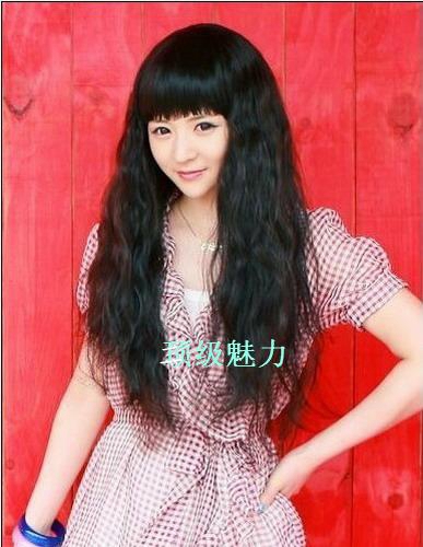 Real Hair Hair Sets Wig Women Corn Curly Sea Long Curly Hair Live-action Hair Silk Full Top Wig Headgear