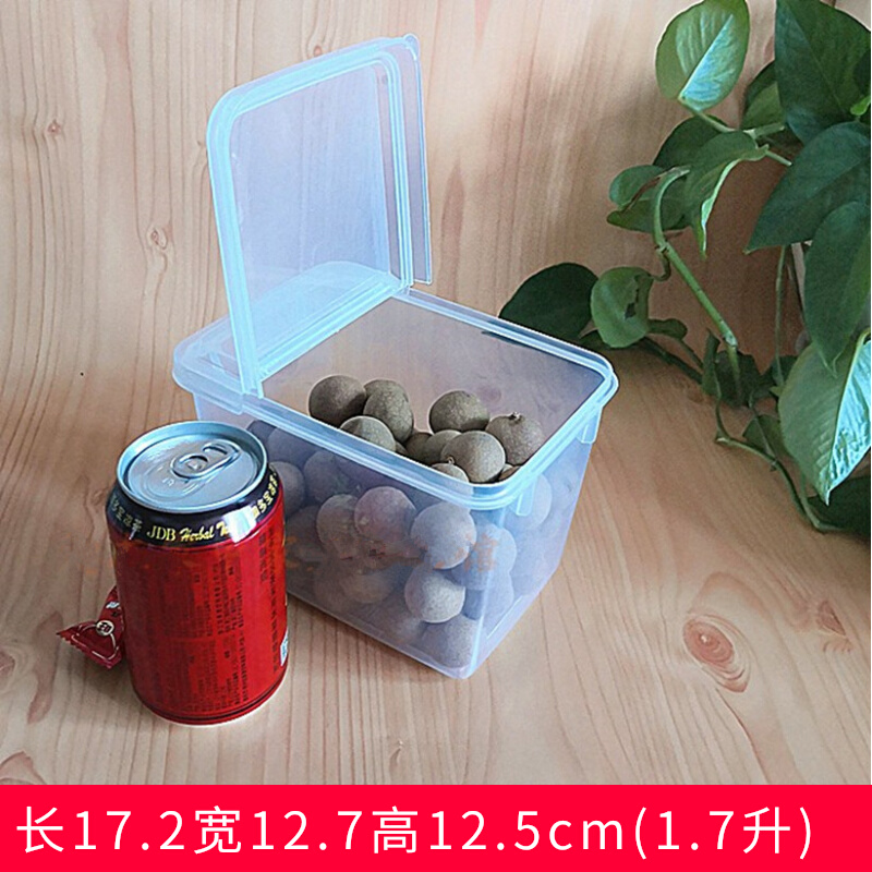 Flip-top food storage box cold drink fruit preservation box half-lift tool refrigerator plastic milk tea powder transparent microwave
