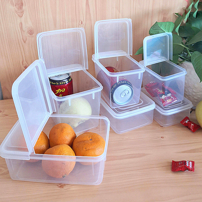 Flip plastic food box hatched freshbox snack transparent semi-open cover sample box vegetables and fruits and vegetables