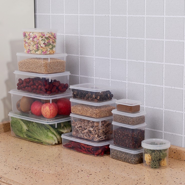 Rectangular plastic dry food contains transparent parts Agel sweet packaging box sample fruit and vegetable box